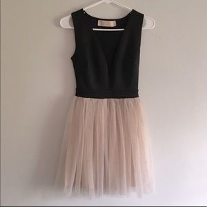 Lulu’s Tulle Ballerina Style Mini Dress With Mesh Lining